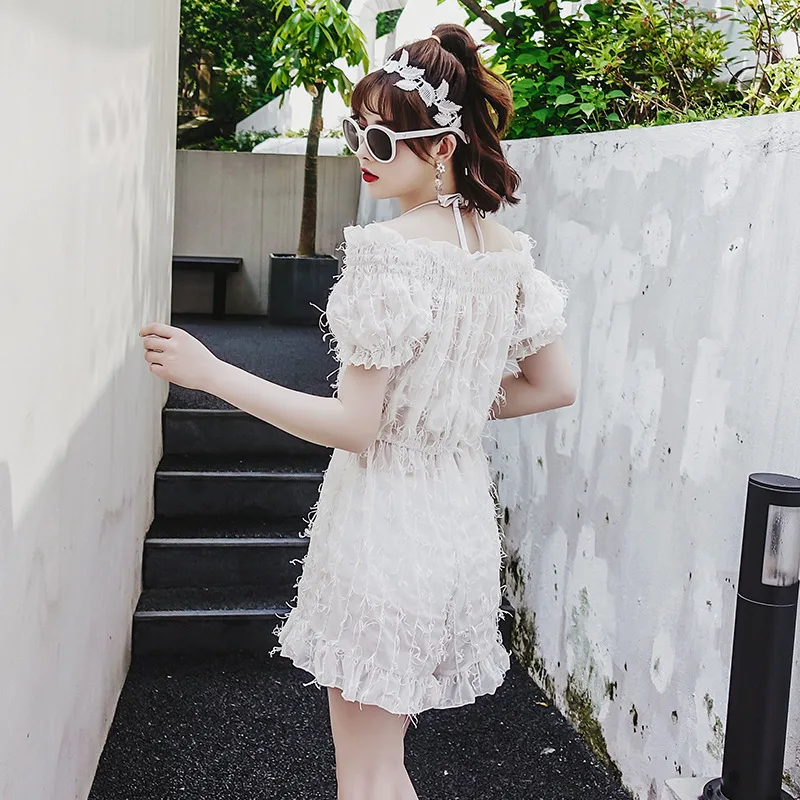 

Bathing Suit Women's Three-piece Set Bikini Split Skirt-Boxer Conservative Belly Covering Small Bust Underwire Push up Hot Sprin