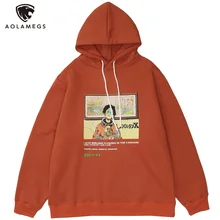 

Aolamegs Hoodie Men Mutated Japanese Anime Boy Print Pullover Couple Plus Velvet Oversize Harajuku Hip Hop Sweatshirt Streetwear