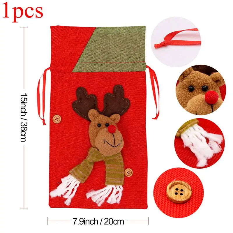 1pcs Elk OurWarm 6 шт. рождественские коробки для печенья с окном пищевой крафт-коробки для хлебобулочных изделий с масленкой и лентами для праздничного подарка Navidad - Цвет: 1pcs Elk