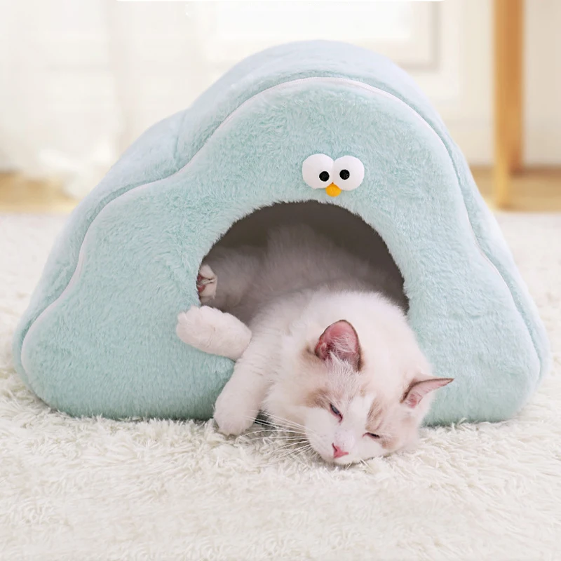 Soft Warm Winter Cat House Pets Winter Polyester Cat Sleeping Bag Bed for Puppy Small Dogs Pets Cats Mat Bed Kennel House