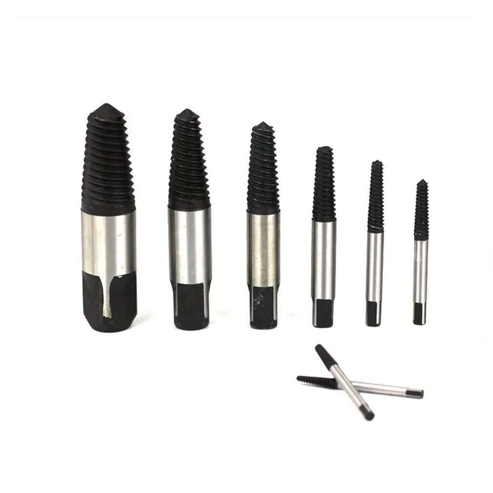 

8PCS Damaged Screw Broken Screw Extractor Drill Bit Guide Set Broken Bolt Remover Threading Hand Tools Kit With Box Hex Shank
