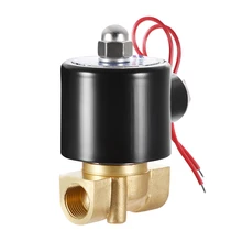 Uxcell 3/" PT AC 220V латунь нормально закрытый Электрический электромагнитный клапан