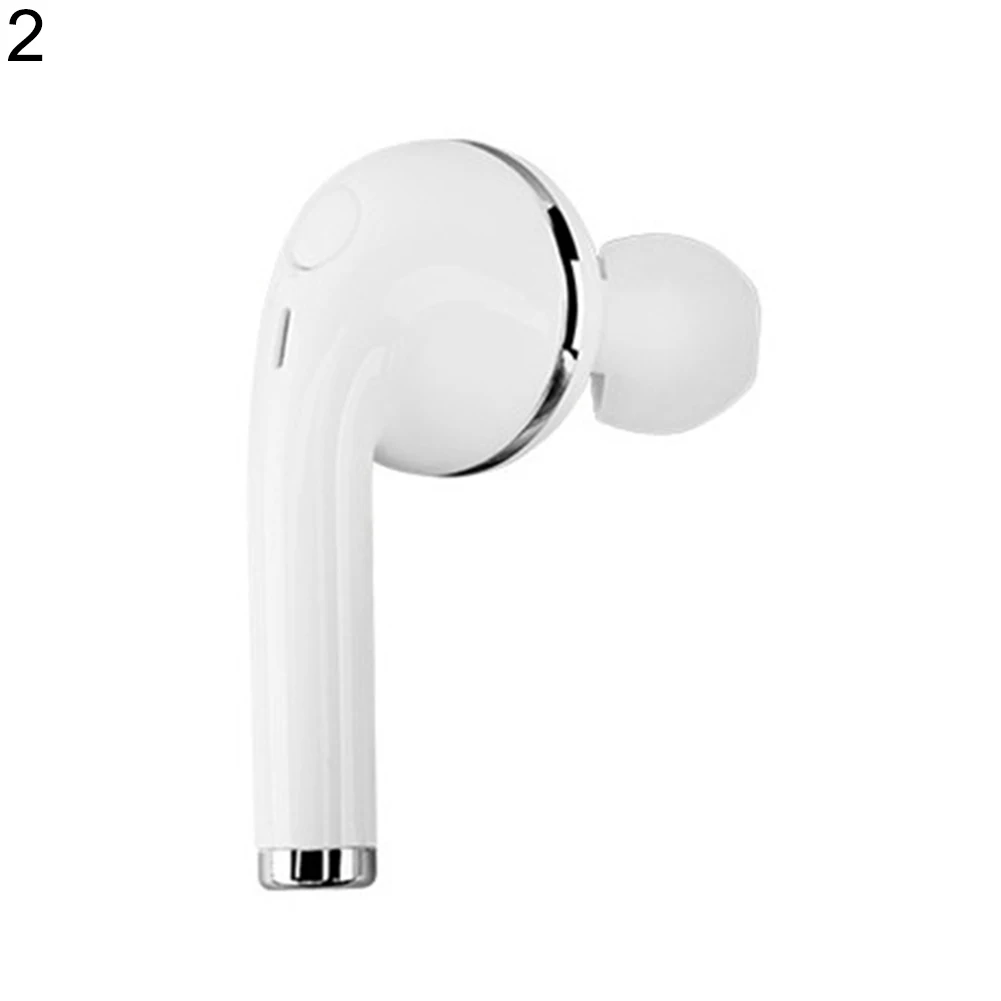 Беспроводная bluetooth-гарнитура, стерео наушники, микрофон для Apple iPhone 6S 7 Plus планшета - Цвет: Белый