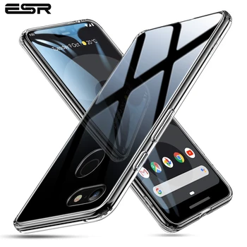 

ESR Case for Google Pixel 3 Mimic 9H Tempered Glass Back Cover Soft Silicone Bumper Shockproof Luxury Cover for Google Pixel 3XL