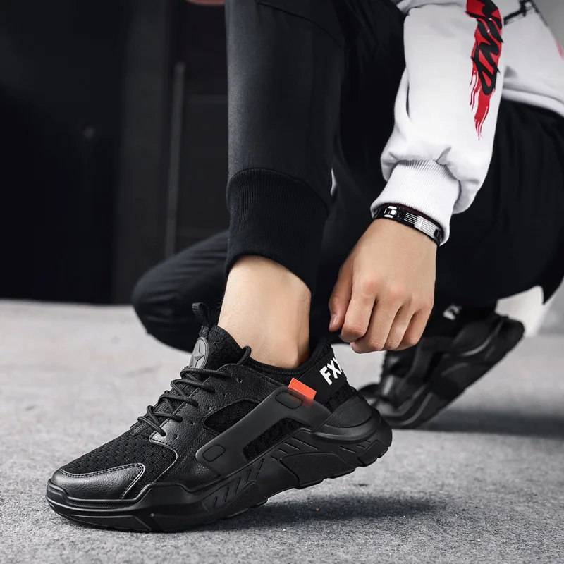 

Large Size Athletic Shoes Men's Autumn And Winter New Style Men's Casual Versatile Trendy Shoes Breathable Fly Woven Running Sho