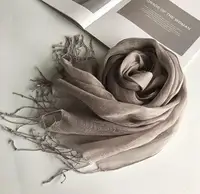 55*180cm Fashion Soft Solid Women 100% Linen Flax Tassel Scarf Summer Travel Sunscreen Long Shawl Elegant Hijab Women Foulard - Image 6