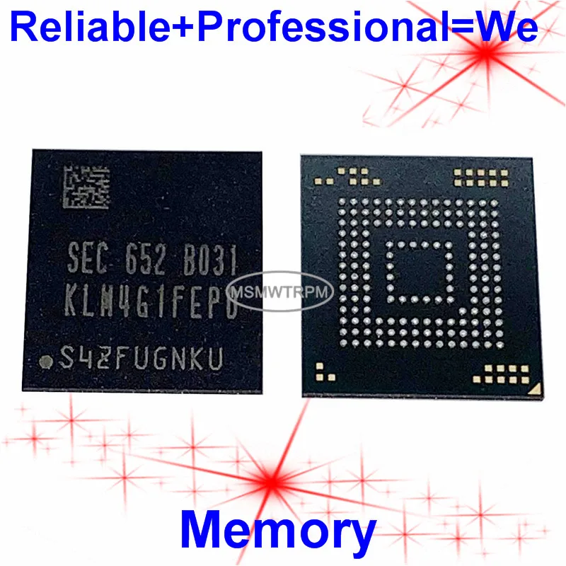 KLM4G1FEPD B031 небольшого размера BGA153Ball EMMC5.0 5 0 4 Гб мобильный телефон памяти новый