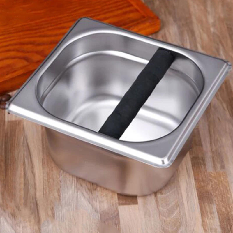 Coffee Knock Box Stainless Steel Grounds Container Barista Residue Bucket Grind Waste Bin Knocking |