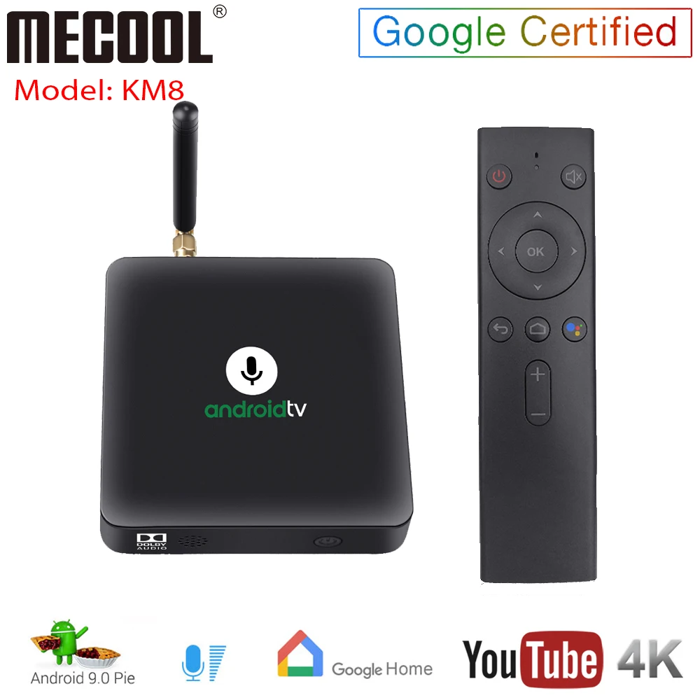 ТВ-приставка MECOOL KM8 A Android 9 0 сертифицированная Googld Amlogic S905X 2 + 16 ГБ DDR3 4 ГГц Wi-Fi Bluetooth |