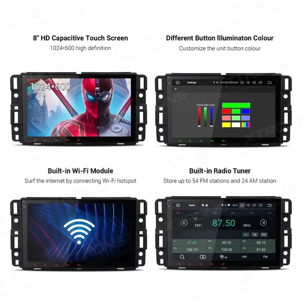 XTRONS " Android 9,0 Восьмиядерный автомобильный Радио плеер gps OBD для Chevrolet Tahoe Impala для BUICK Enclave для GMC Для HUMMER NO DVD