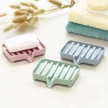 

Bathroom Draining Soap Box Storage Soap Box Wheat Straw Soap Shelf Dishes Sponge Storage Cup Rack For Kitchen Laundry Bath room
