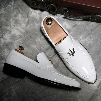 

Men Shoes Fashion Leather Doug Casual Flat Slip-On Driver Dress Loafers Pointed Toe Moccasin Wedding Shoes
