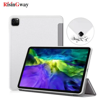 

Trifold Ultra-thin Transparent TPU Case for IPad Pro11 2020 Trifold Stand Back Cover for IPad 2020 11 Inch Smart Case