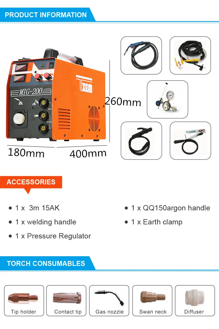 Cheap factory price 3 in 1 welder provided TIG /MIG /ARC Welding Machine MIG Welders For Sale