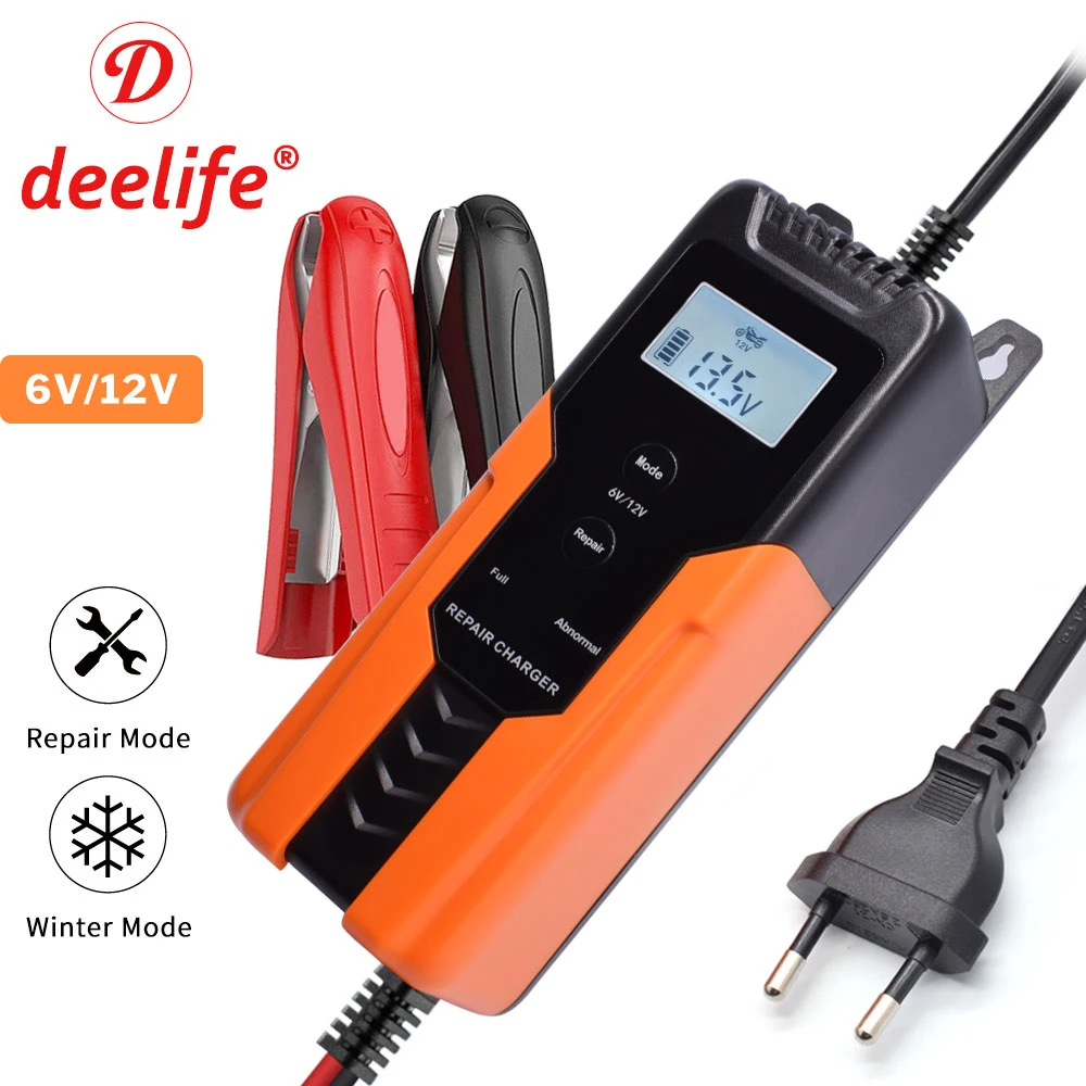 Car Battery Charger 6V 12V Volt Motorcycle Battery Repair Type Maintainer Charge