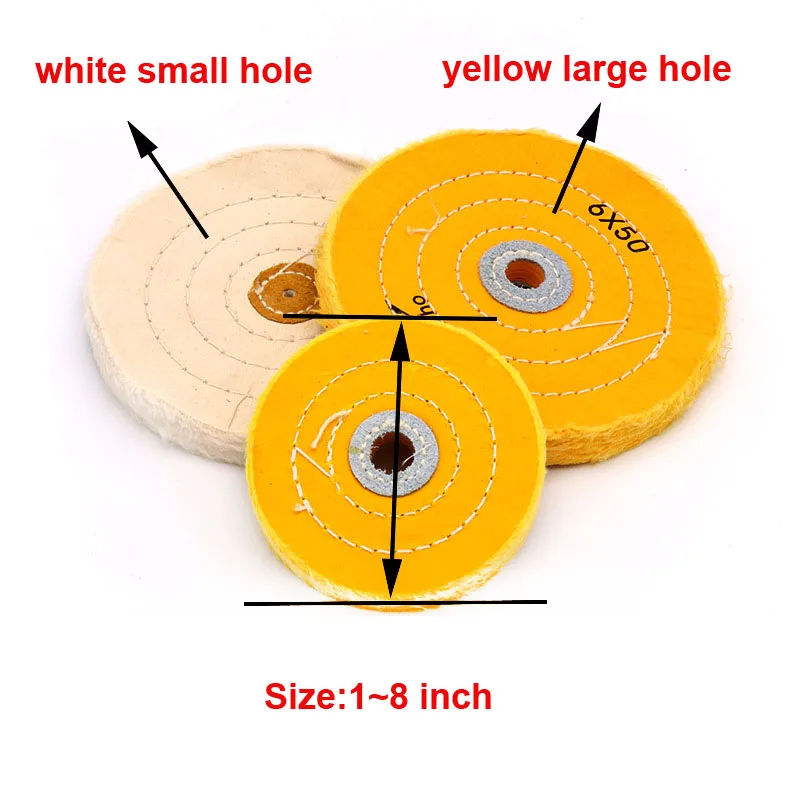 1 шт. " /3"/" /5"/" /7"/" дюймовая хлопковая полировочная ткань полировочные диски для шлифовального станка для золотого серебра ювелирные изделия металлические деревянные полировальные абразивные