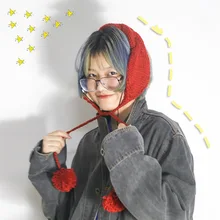 Ins orelha muffs retro laço torção bola de lã de malha earmuffs para manter quente orelha aquecedor artesanal de lã bonito orelha proteção aquecedor