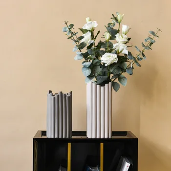 

Ceramic Vase White Imitation Ceramic Flowerpot Flower Basket Artificial Flower Home Decorative Arrangement Container