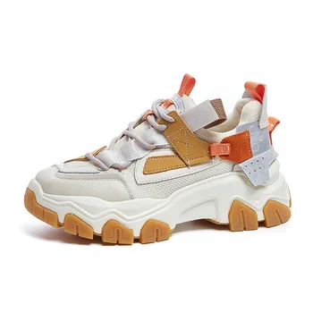 

Genuine Leather Casual Shoes Women Sneakers 2020 New Autumn Tennis Female Shoes Woman Platform Sneakers For Women Casual Sneaker