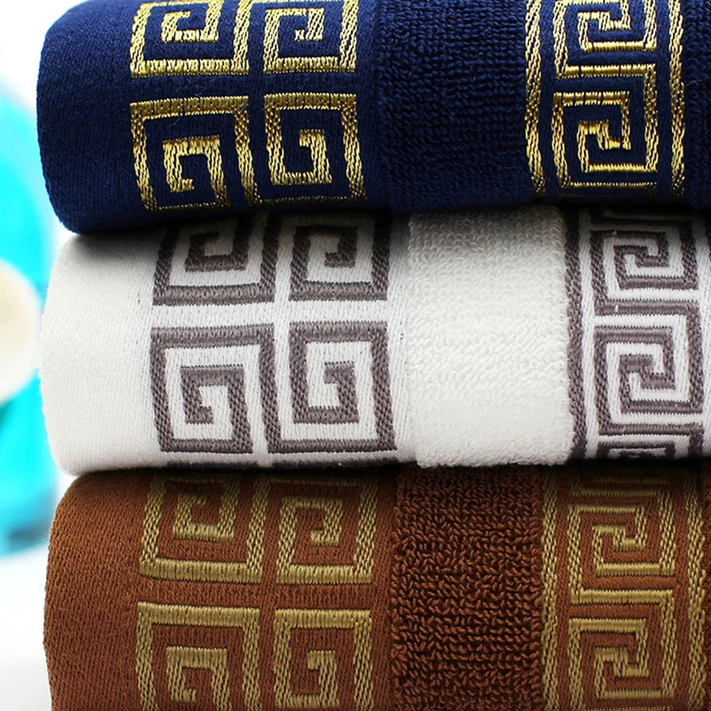 

35x75cm 1PC Soft Cotton Towel Adult Beach Towel Absorbent Towel Luxury Handmade Plate Adult Men and Women Basic Towel Towels