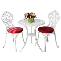 Balcony Outdoor Courtyard Garden Simple Outdoor Table And Chai,r European-Style Cast Aluminum Three-Piece Chair table Set