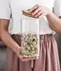 1X Storage Tank Food Container Bamboo Covered High Borosilicate Food Sealed Glass Tank Kitchen Miscellaneous Grain Organizer 2