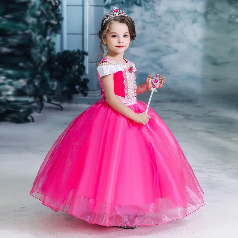 Платье принцессы Анны и Эльзы для маленьких девочек; Высококачественная нарядная детская одежда для рождественской вечеринки; костюм Снежной Королевы для костюмированной вечеринки