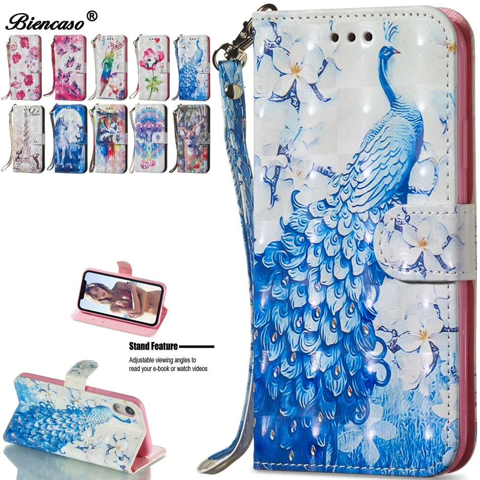 

Peacock Flip PU Leather + Wallet Cover Case For Coque Xiaomi Play 9T F1 Mi A2 Lite 6X Mi 8 Lite Cases For Redmi K20 Note 6 7 Pro