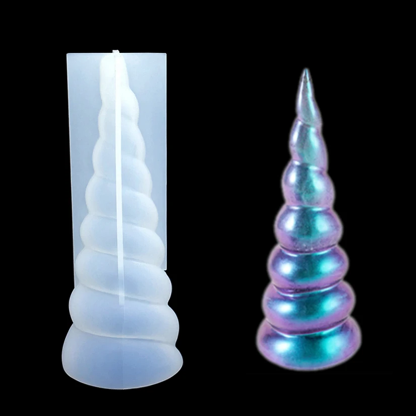 Unicorn's Horn Silicone Mold Silicon Resin Mold Fondant Cake Decorating Tools - 2