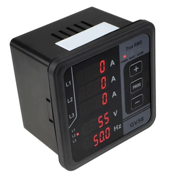 

GV56 3-Phase Generator Digital Multifunctional Meter Amp Volt Frequency Tester Current Detector