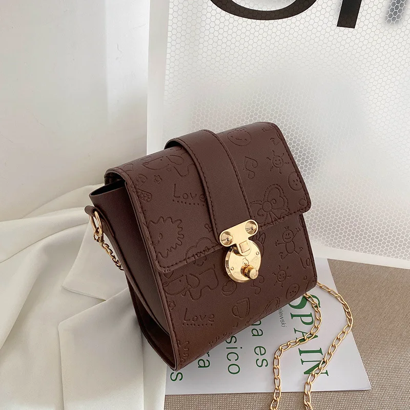 

Disney Mickey Mouse cute printing handbags new fashion mobile phone bag messenger bucket bag one-shoulder small square bag