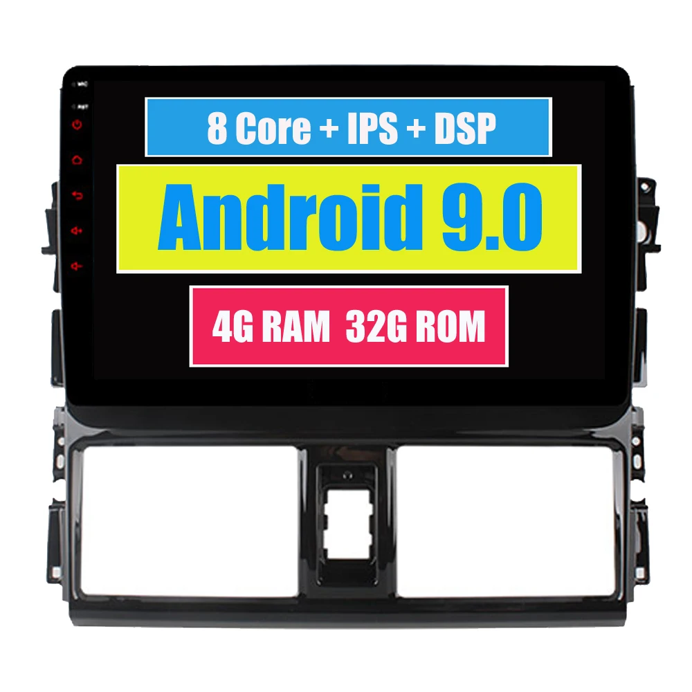RoverOne Android 9,0 Восьмиядерный автомобильный Радио gps для Toyota Vios Yaris L 2013- сенсорный мультимедийный плеер стерео головное устройство