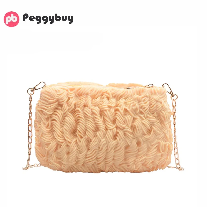 

Creative Noodles Shaped Crossbody Bags Women Chain Shoulder Messenger Bag Trend Small Square Crossbody Bag Korean New Wild Bags