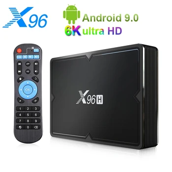 

X96H Smart TV Box Android 9.0 Allwinner H603 Quad-core 4GB 32GB/64GB 2.4G/5G Wifi 6K Media player X96 Set top box Netflix Google