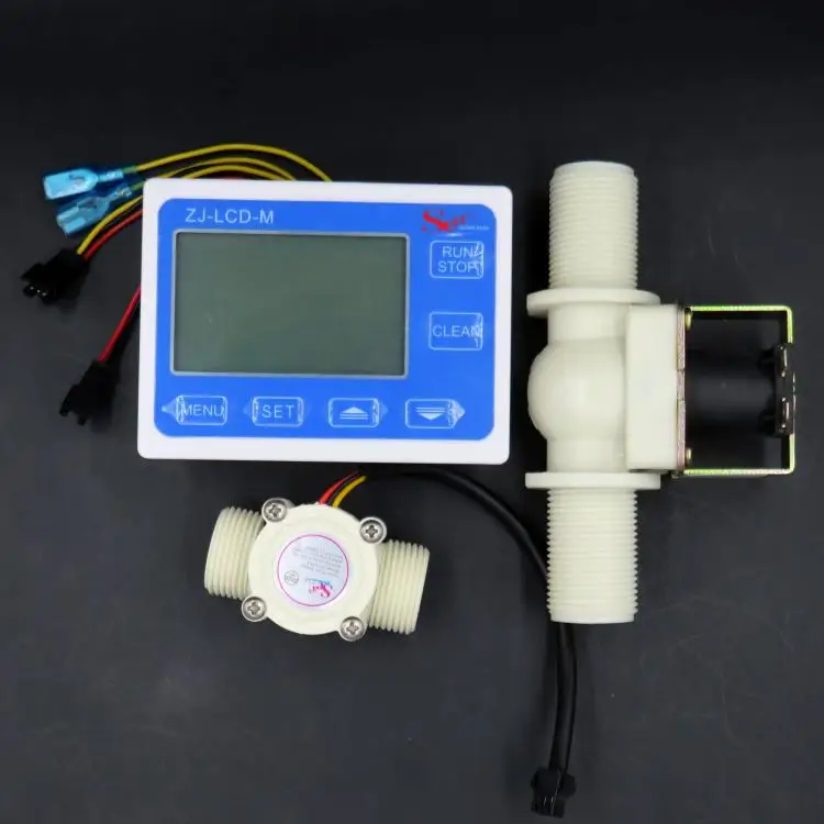 

6 баллов Дисплей расходомер количественного обнаружения воды заполнения инструмент Температура воды и расход воды Дисплей метр W