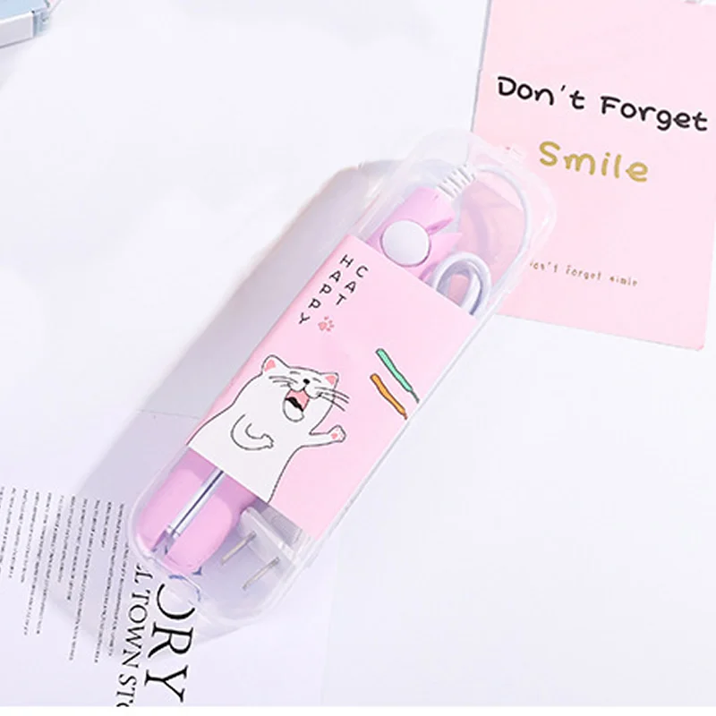 Pink-with box Новинка, мини-выпрямитель для волос, машинка для стрижки волос, щипцы для завивки волос, щипцы для завивки вьющихся волос, утюжок для выпрямления волос, щетка, плоский Утюг - Color: Pink-with box
