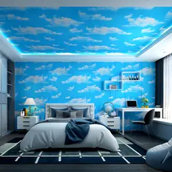 Blue Sky Clouds Pattern Contact Paper Self Adhesive Vinyl Removable Wallpaper Kitchen Backsplash Accent Wall Art Crafts Decor