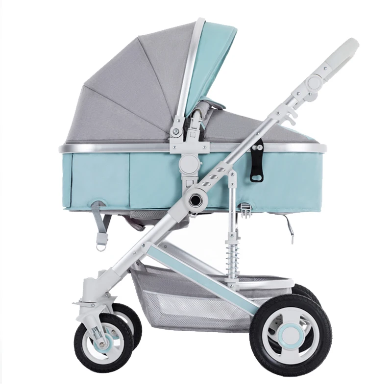 BETSOCCI high view baby stroller bidirectional reclinable baby wheelchair baby four-wheeled wheelbarrow