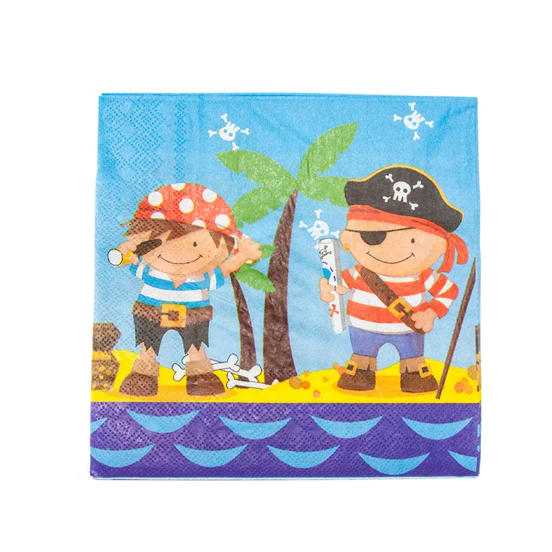 pirate 20 шт./лот, стиль, прекрасные бумажные салфетки с космосом и планетой, праздничная салфетка, полотенца для аэрокосмической вечеринки, вечерние принадлежности на день рождения - Цвет: pirate