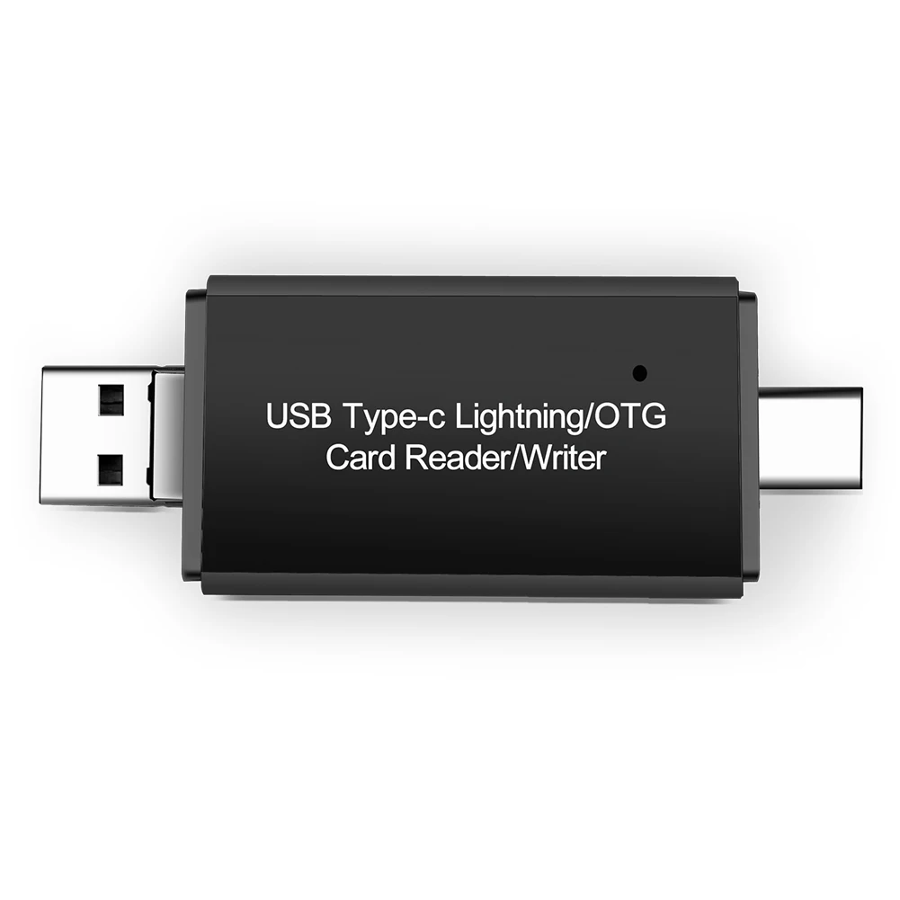 Type-C USB Micro 8 Pin Dongle Удлинительный кабель концентратор для зарядки 4 в 1 OTG адаптер SD TF