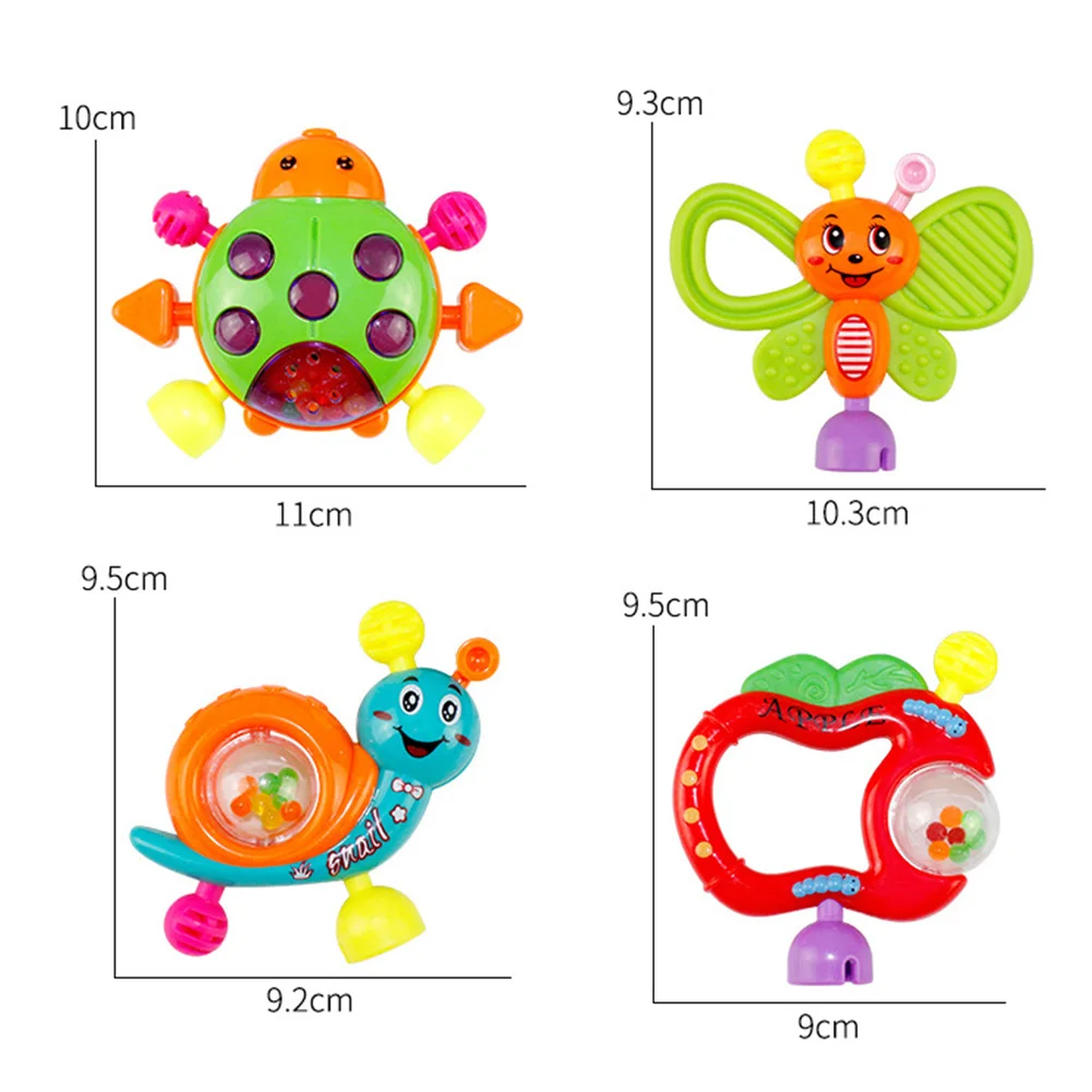Новинка, 1 набор погремушки для новорожденного ребенка, качающийся колокольчик, яркий цвет, музыкальные игрушки, Прорезыватель для младенцев, раннее образование