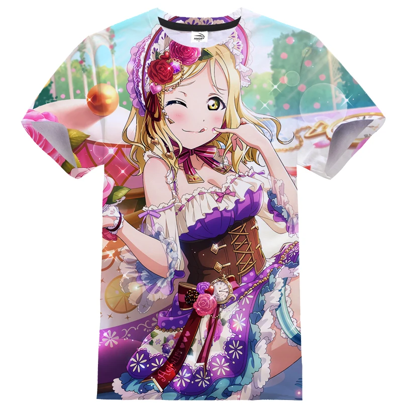 Футболка Love Live аниме Kawaii для девочек с 3D принтом уличная спортивная повседневная