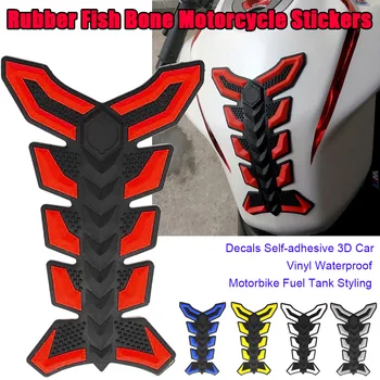 

Rubber Motorcycle 3D Sticker Self-adhesive Fish Bone Vinyl Waterproof Decal Auto Parts