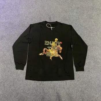 

19SS Travis Scott Astroworld Enjoy The Ride t shirts men women long sleeves astroworld tshirt skeleton astroworld t shirt