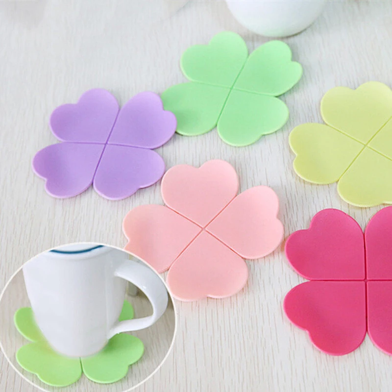 2PC Durable Cute Flowers Silicone Heat Resistant Mat Coaster Cushion Placemat Pot Holder Coffee Table Cup Mats Pad Kitchen Tools