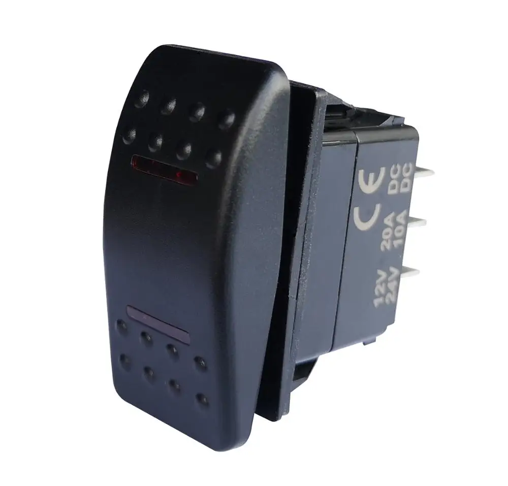 red-7p-(on)off(on) 12v 24v arb carling двойной красный светодиодный кулисный переключатель вкл. Выкл.,(вкл.) ВЫКЛ.,(вкл.) ВЫКЛ.(вкл.) ВЫКЛ - Цвет: red-7p-(on)off(on)