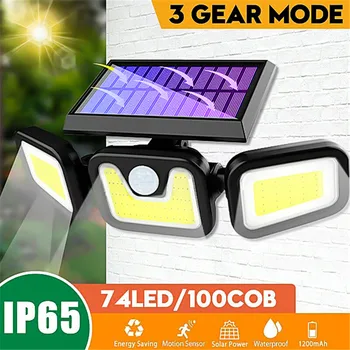 

LED Solar Light Outdoor Solar Lamp Powered Sunlight 3 Modes PIR Motion Sensor for Garden Decoration Wall Lamp Street