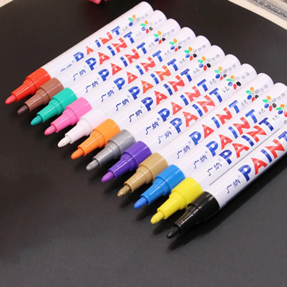 12colorssetPaintMarkerPenWaterproofPermanentWaterOilBased