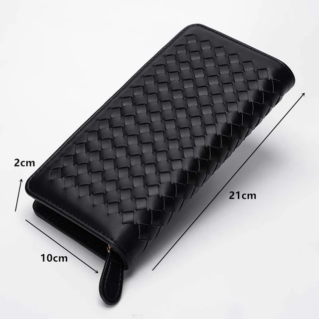 Fashion Weave Leather Shoulder Bag Men Crossbody Bags Luxury Design Cross Body Messenger Bag Male Shoulder Bag Bandolera Hombre Long Wallet