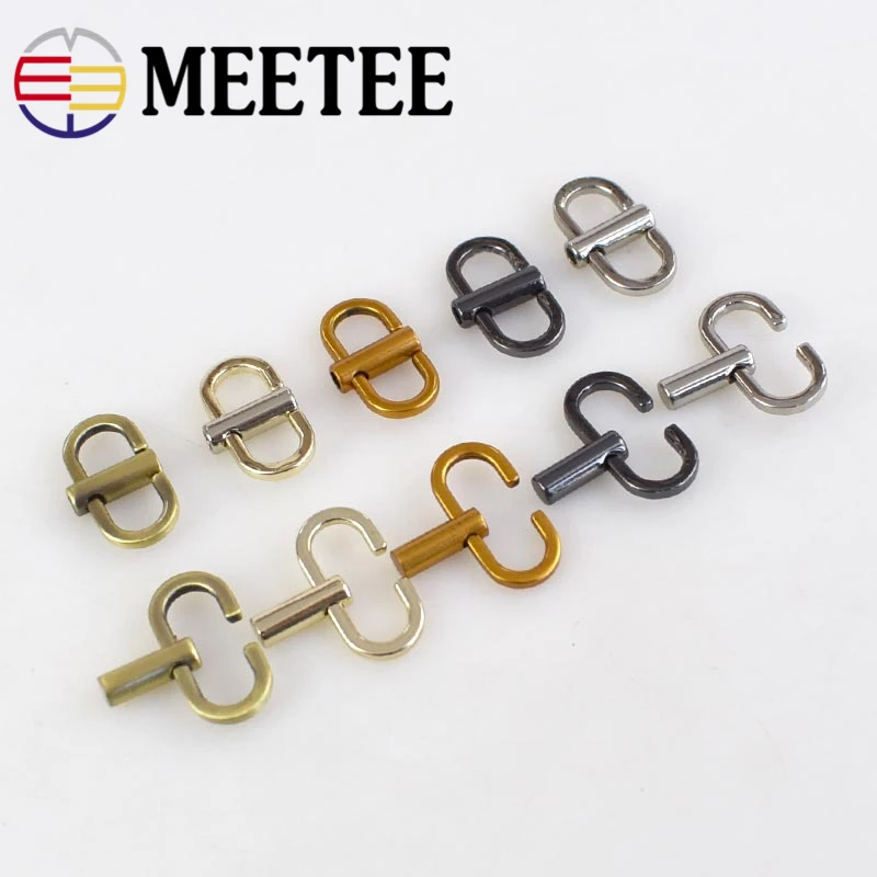 Металлическая вращающаяся пряжка с крючком Meetee 2 шт./4 шт. регулируемые пряжки для